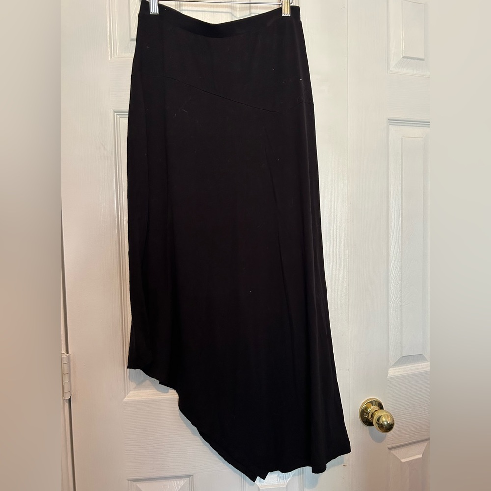 Lauren Conrad asymmetrical black maxi skirt